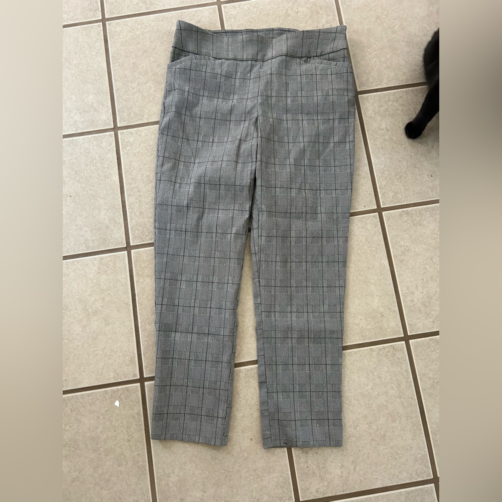 Plaid dress pants,grey and black size 0X